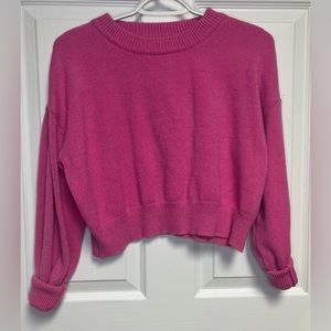 Hot pink crop sweater
